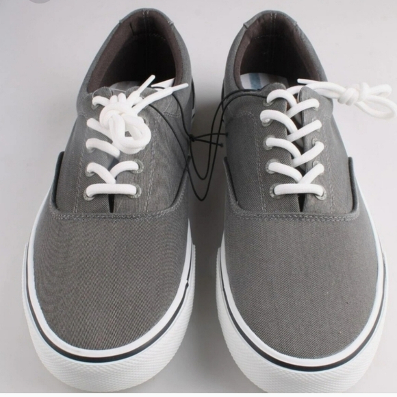 Izod Other - Izod Rangley Mens Canvas Lace Up Tennis Shoes Sneakers Grey New